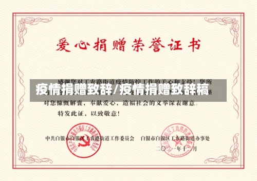 疫情捐赠致辞/疫情捐赠致辞稿-第2张图片